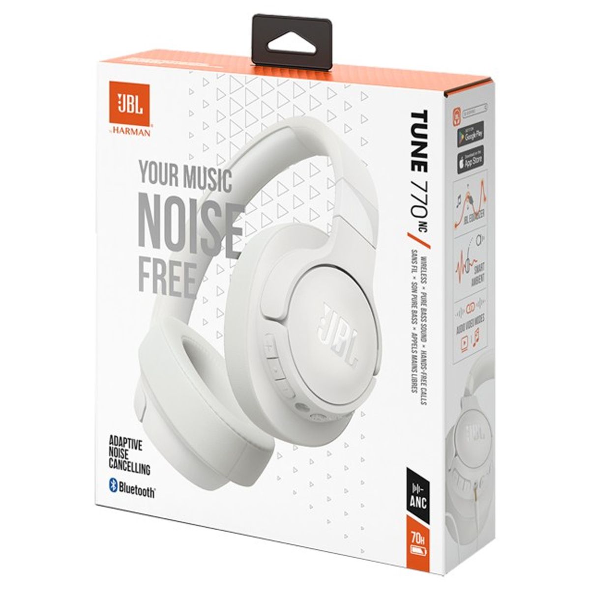 JBL - Audífonos Bluetooth JBL Tune 770BT NC 70 Horas - Blanco