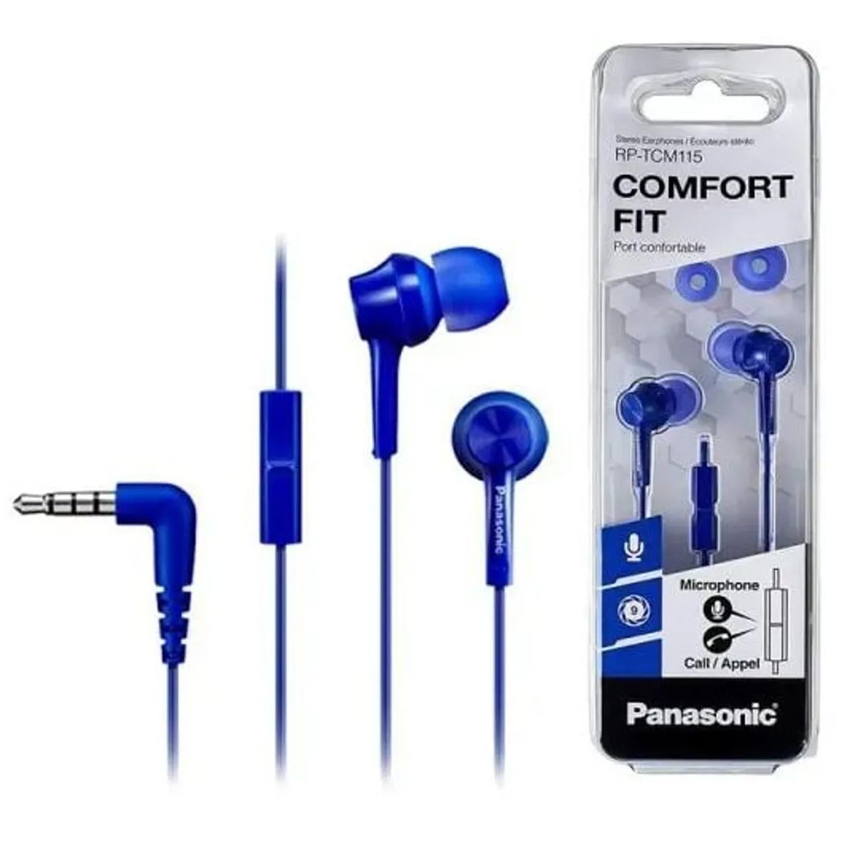 Panasonic - Audífonos Panasonic RP-TCM115 con Micrófono Azul