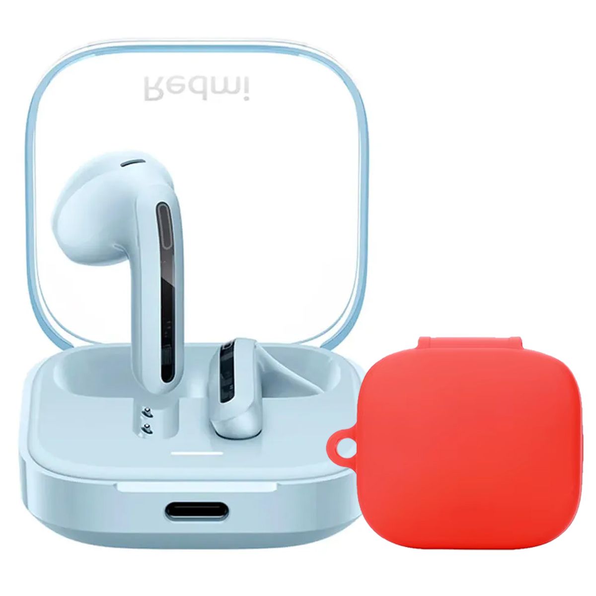 XIAOMI - Audifonos Redmi BUDS 6 ACTIVE Blue + Case Protector Rojo
