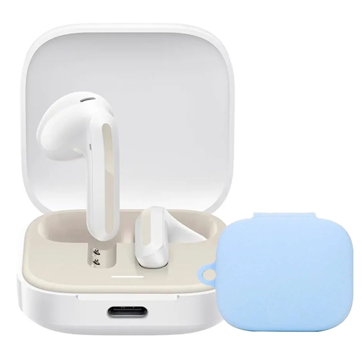 XIAOMI - Audifonos Redmi BUDS 6 ACTIVE Blanco + Case Protector Celeste