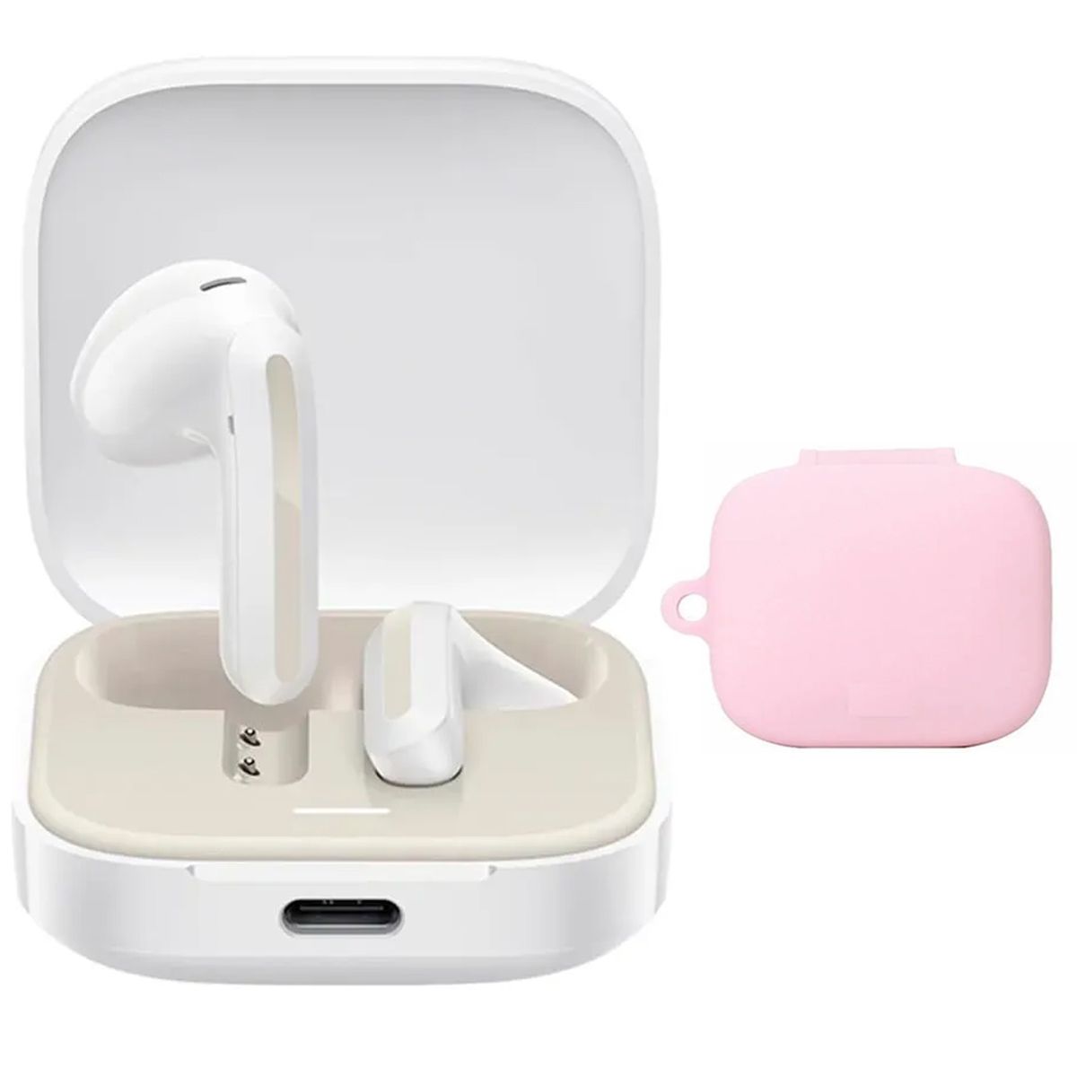 XIAOMI - Audifonos Redmi BUDS 6 ACTIVE Blanco + Case Protector Rosa