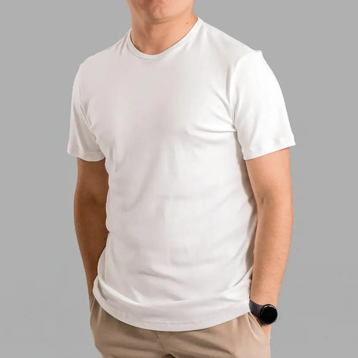 ALMATIVA - Polo ALMATIVA Cuello Redondo Delgado 100% Algodón Pima Peruano Certificado Hombre