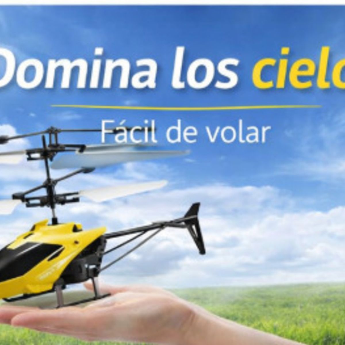 GENERICO - MINI DRON MODELO HELICOPTERO RECARGABLE PARA NIÑOS COLOR AMARILLO