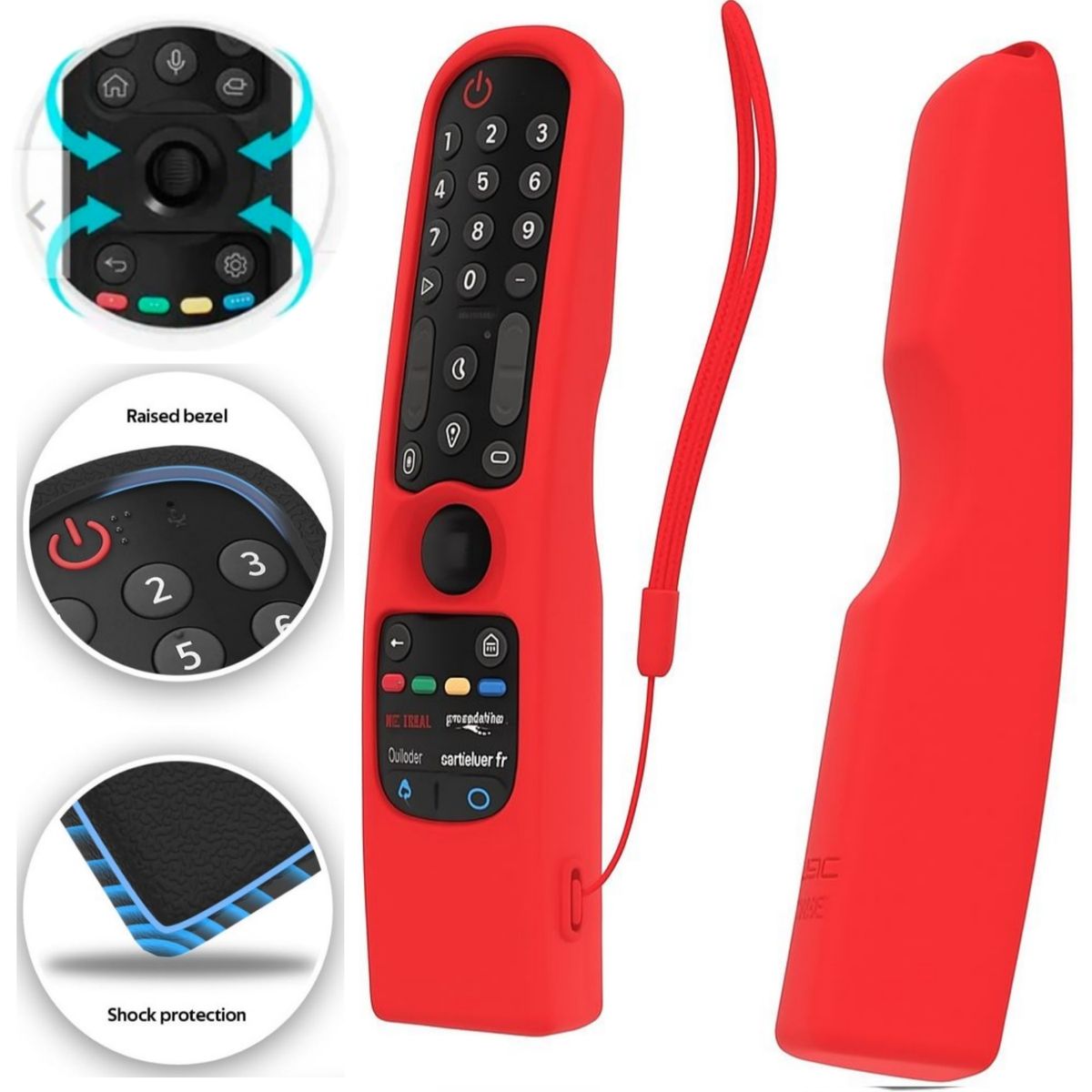 GENERICO - Funda para Control LG Magic Remote Protector Silicona - Roja