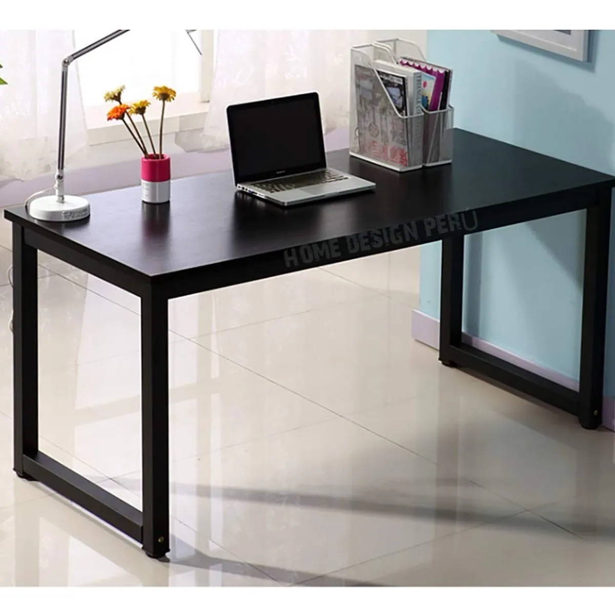 GENERICO - ESCRITORIO METÁLICO CON MELAMINA 160 cm - ESTILO INDUSTRIAL