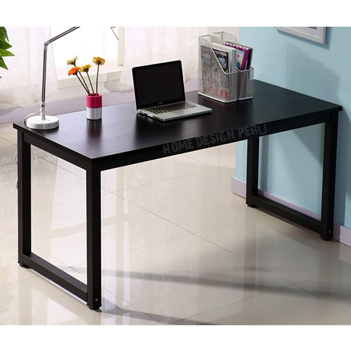 GENERICO - ESCRITORIO METÁLICO CON MELAMINA 160 cm - ESTILO INDUSTRIAL