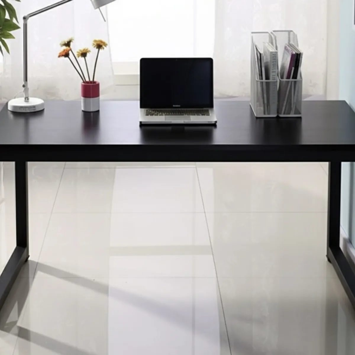 GENERICO - ESCRITORIO METÁLICO CON MELAMINA 160 cm - ESTILO INDUSTRIAL