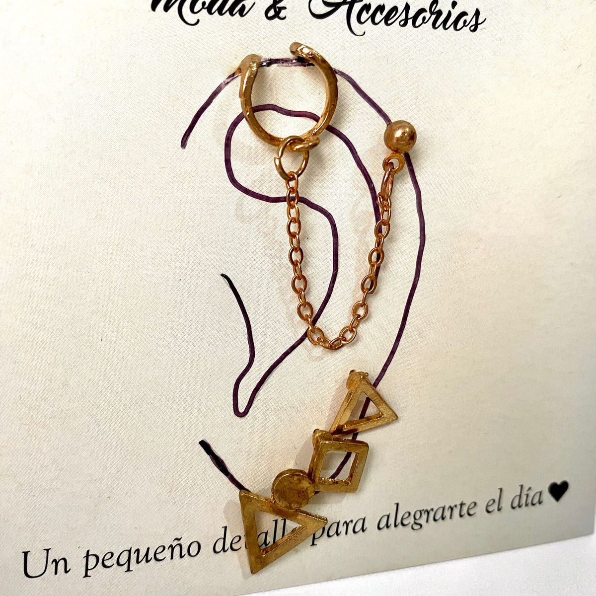 GENERICO - Piercing oreja set x4 unidades