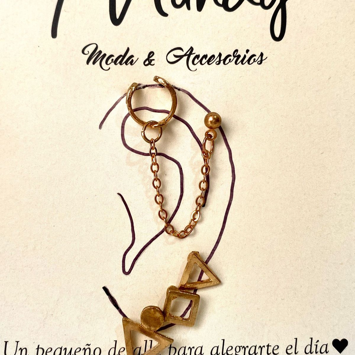 GENERICO - Piercing oreja set x4 unidades