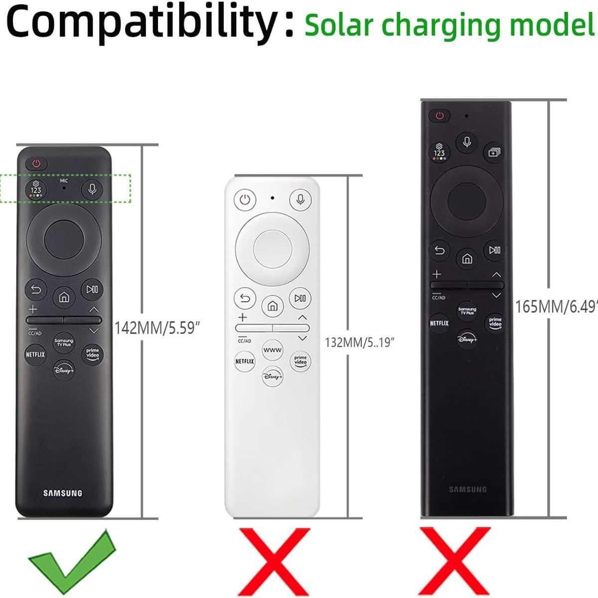 GENERICO - Funda Case Protector De Control Samsung Solar - NEGRO