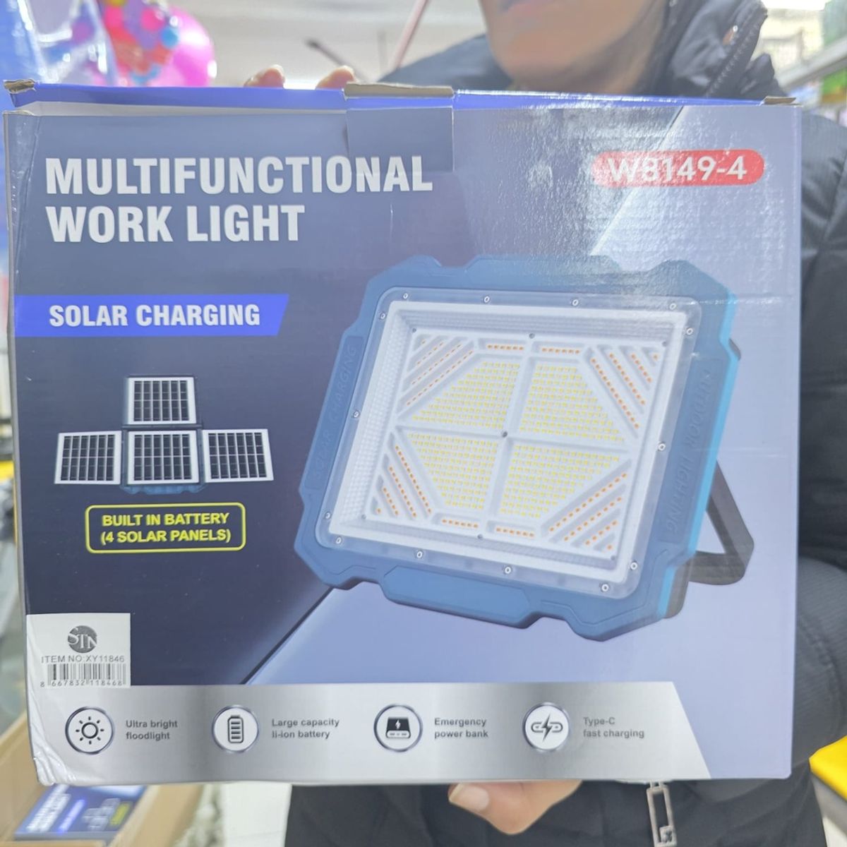 GENERICO - REFLECTOR PORTATIL 4 PANELES SOLAR 500W