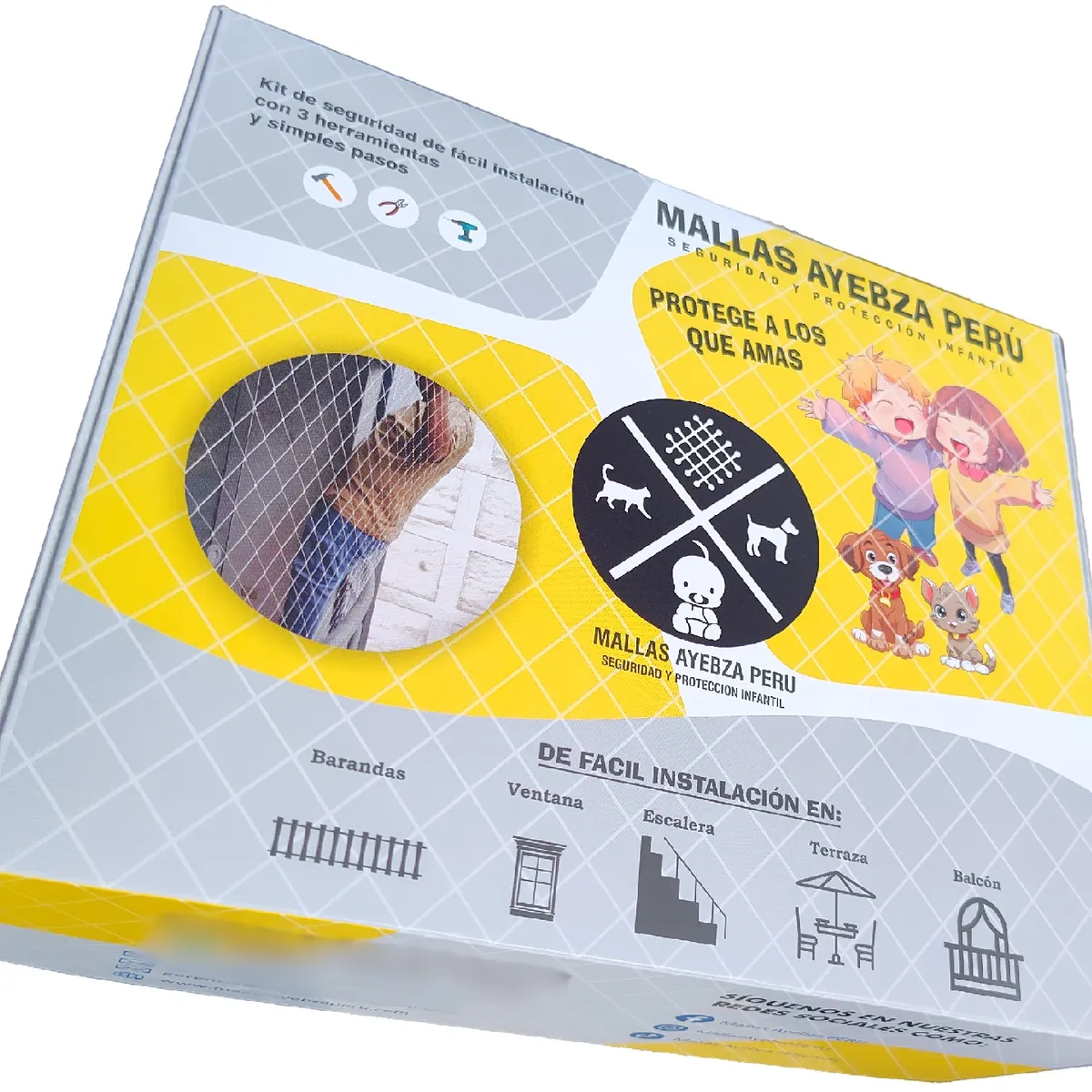 GENERICO - MALLA DE SEGURIDAD ANTICAIDAS PARA BEBE 	1.50x12.50