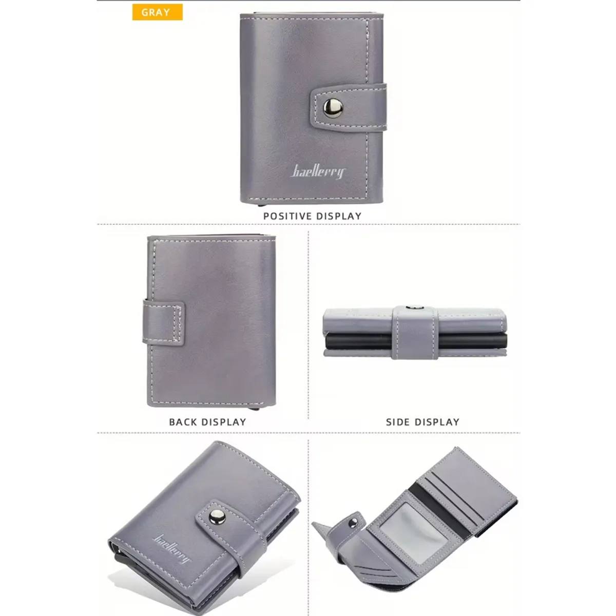 BAELLERRY - BILLETERA HOMBRE CUERO TARJETERO BAELLERRY RFID