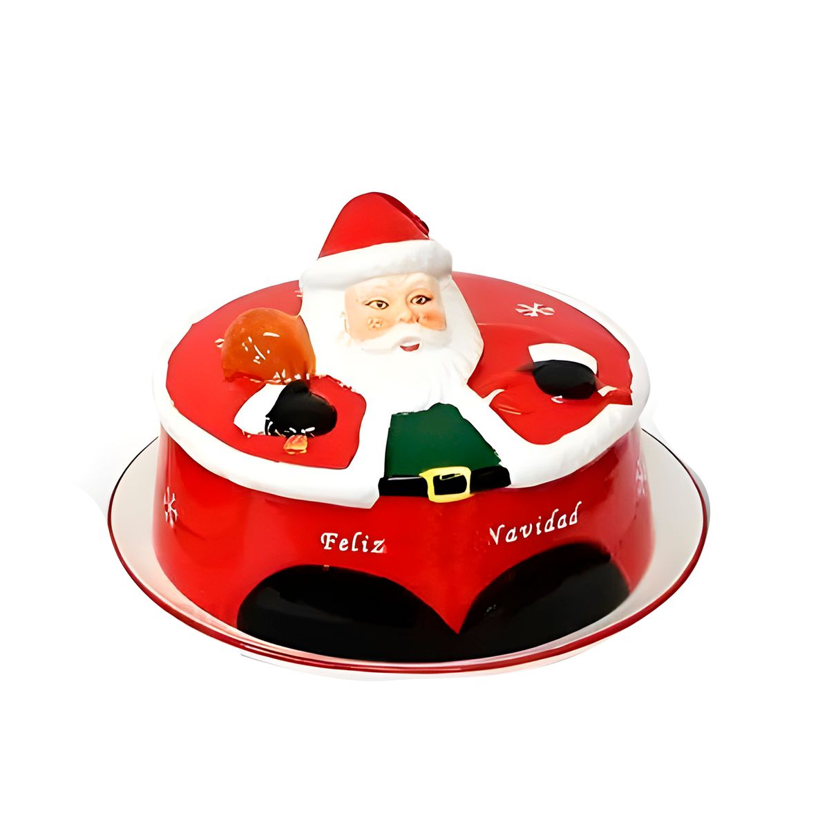 GENERICO - Quesera Navideño con diseño de Papa Noel