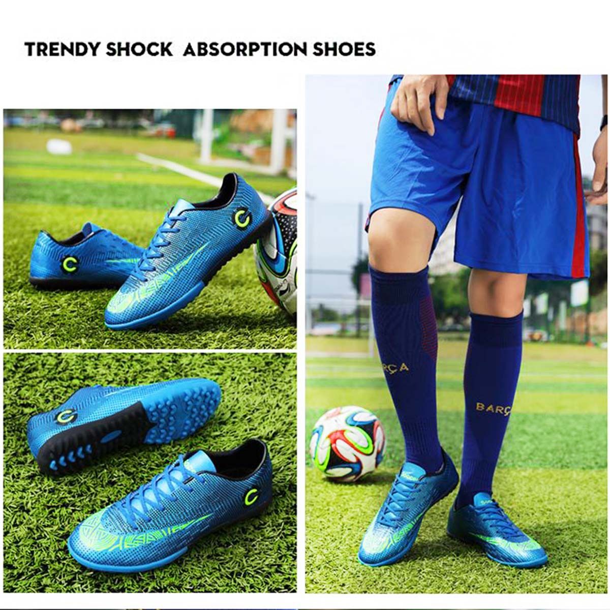 42AROZINA - Zapatillas Fútbol Hombre Deportivo alta calidad-Pantera Negra-Regalo