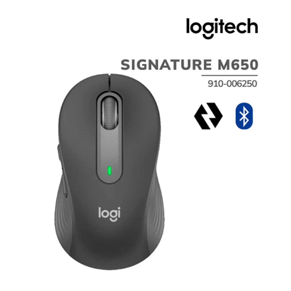 LOGITECH - Mouse Bluetooth LOGITECH SIGNATURE M650 SILENT BLACK