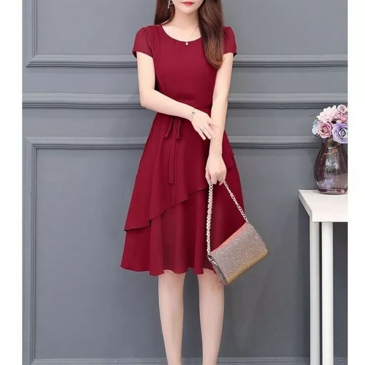 42AROZINA - Vestidos De Verano Casuales Medio Y Largos Asimétricos