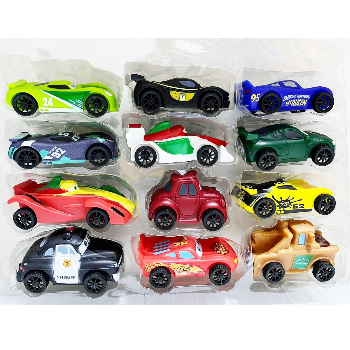 PIXAR - Set de Colección Coches A Fricción Cars 12 Pcs