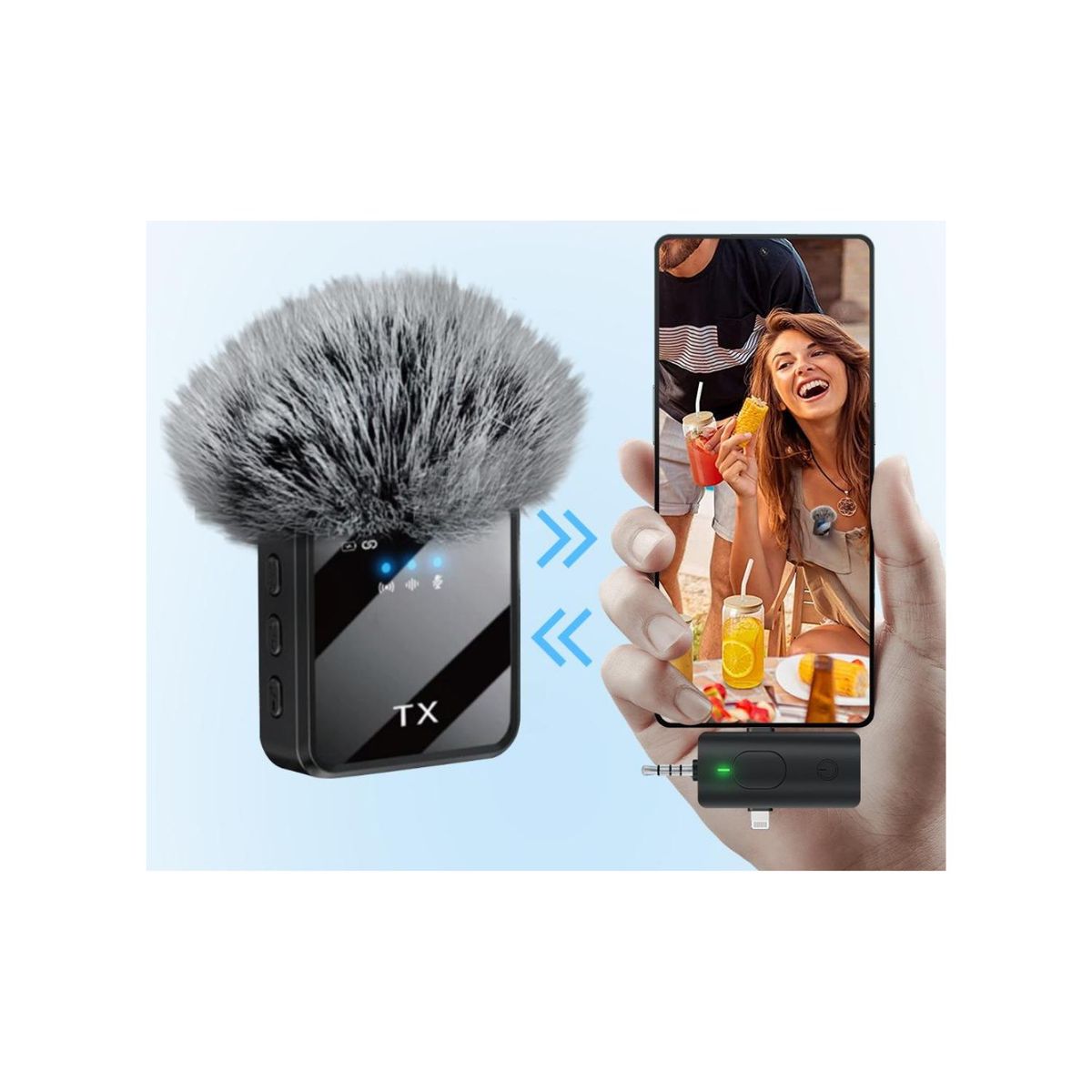 OEM - Micrófonos Inalámbricos Solaperos Recargables F11-2