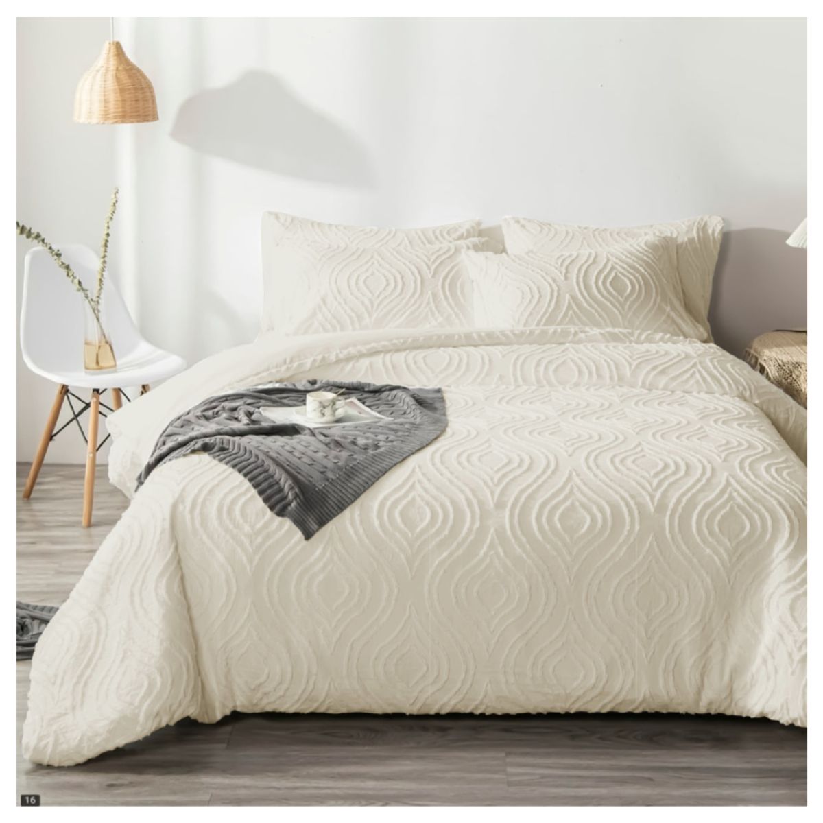 GENERICO - COBERTOR LUJOSA DE 5 PIEZAS KING