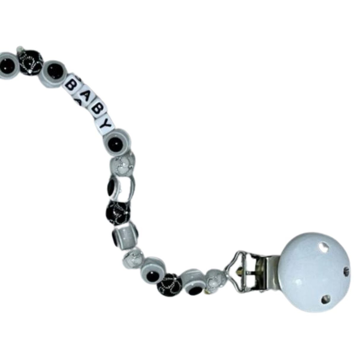 GENERICO - sujetador de chupón para bebe de ojo turco negro