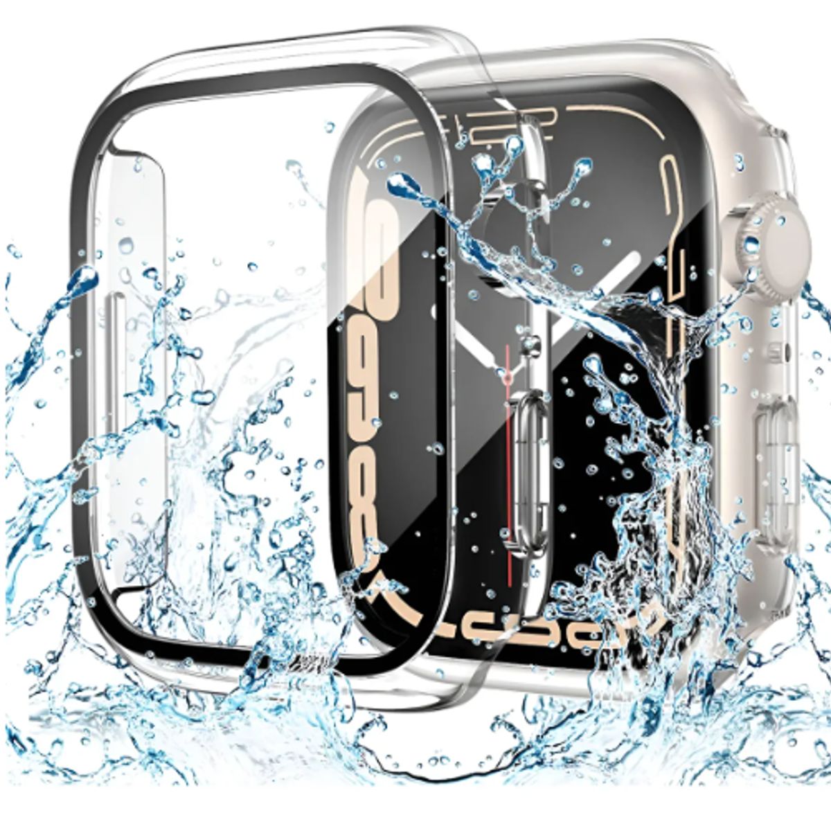 GENERICO - case protector Bumper para Apple Watch 41mm y mica