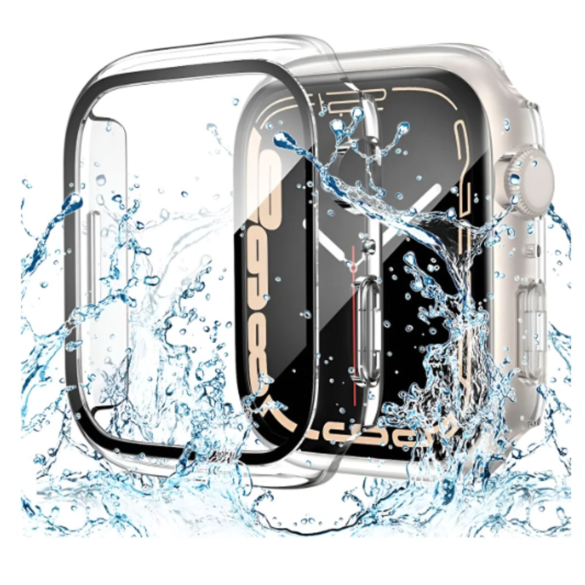 GENERICO - case protector Bumper para Apple Watch 41mm y mica