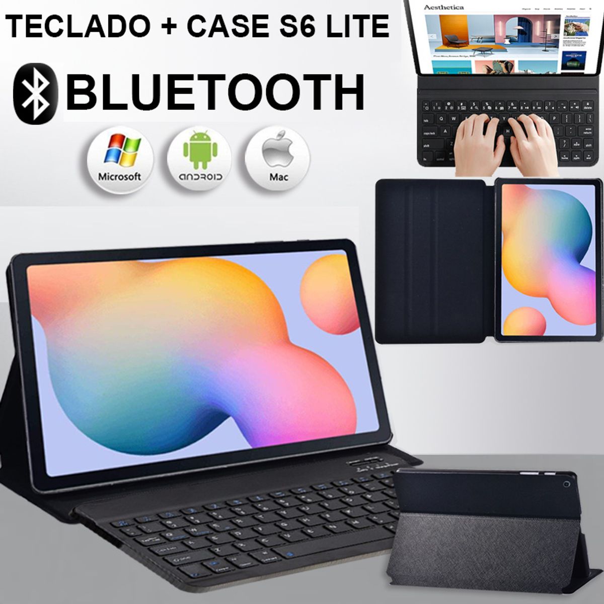 GENERICO - CASE FUNDA PARA SAMSUNG S6 LITE + TECLADO