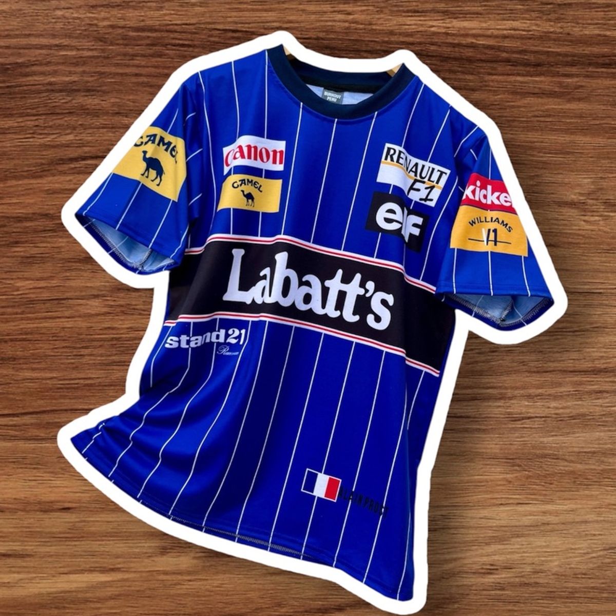 GENERICO - Polo Alain Prost Camiseta Formula 1 Corredor F1 Azul