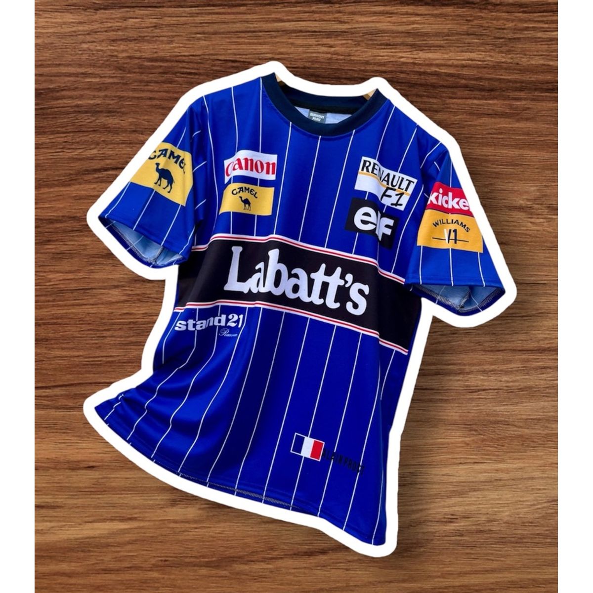 GENERICO - Polo Alain Prost Camiseta Formula 1 Corredor F1 Azul