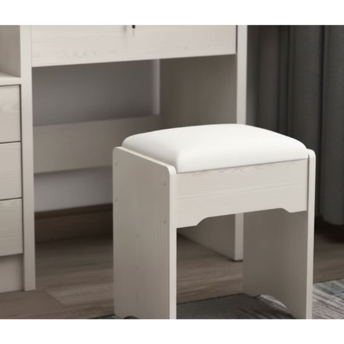 GENERICO - Tocador De Maquillaje Mueble Estante Con Espejo Multiusos - Beige