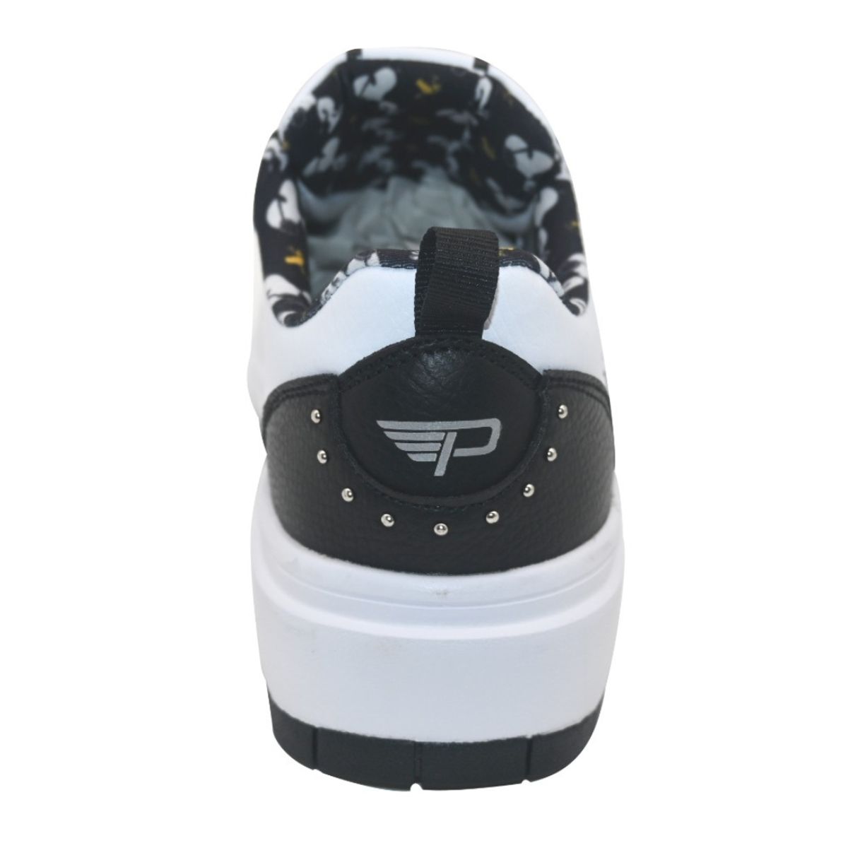 SNOOPY - Zapatillas Mujer Casual Snoopy Blanco Negro