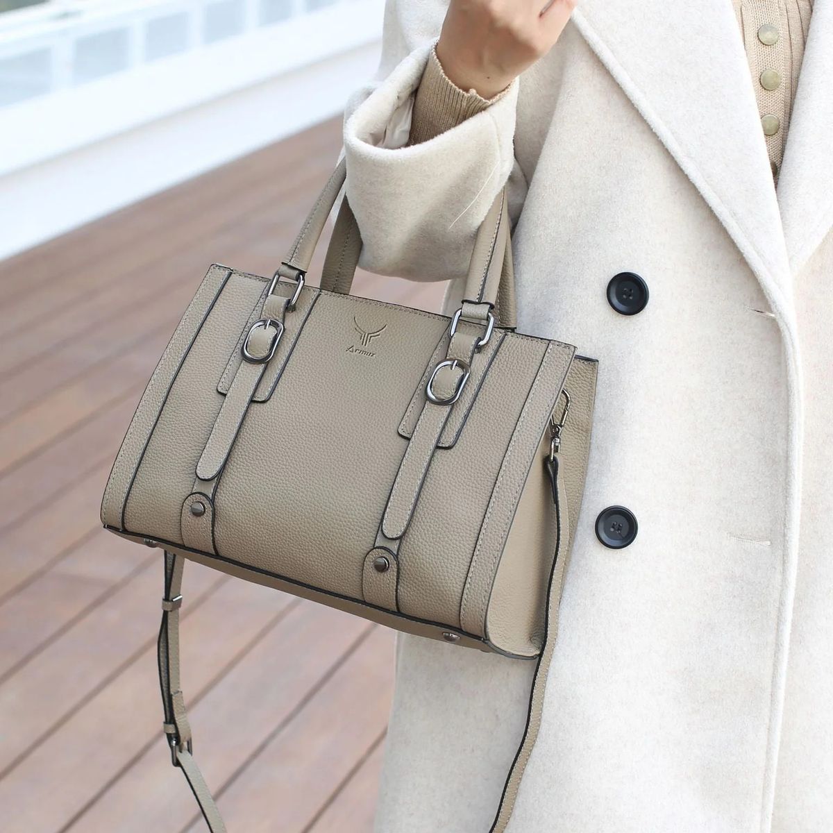 ARMUZ - Cartera de Cuero Vacuno 5530 Para Dama