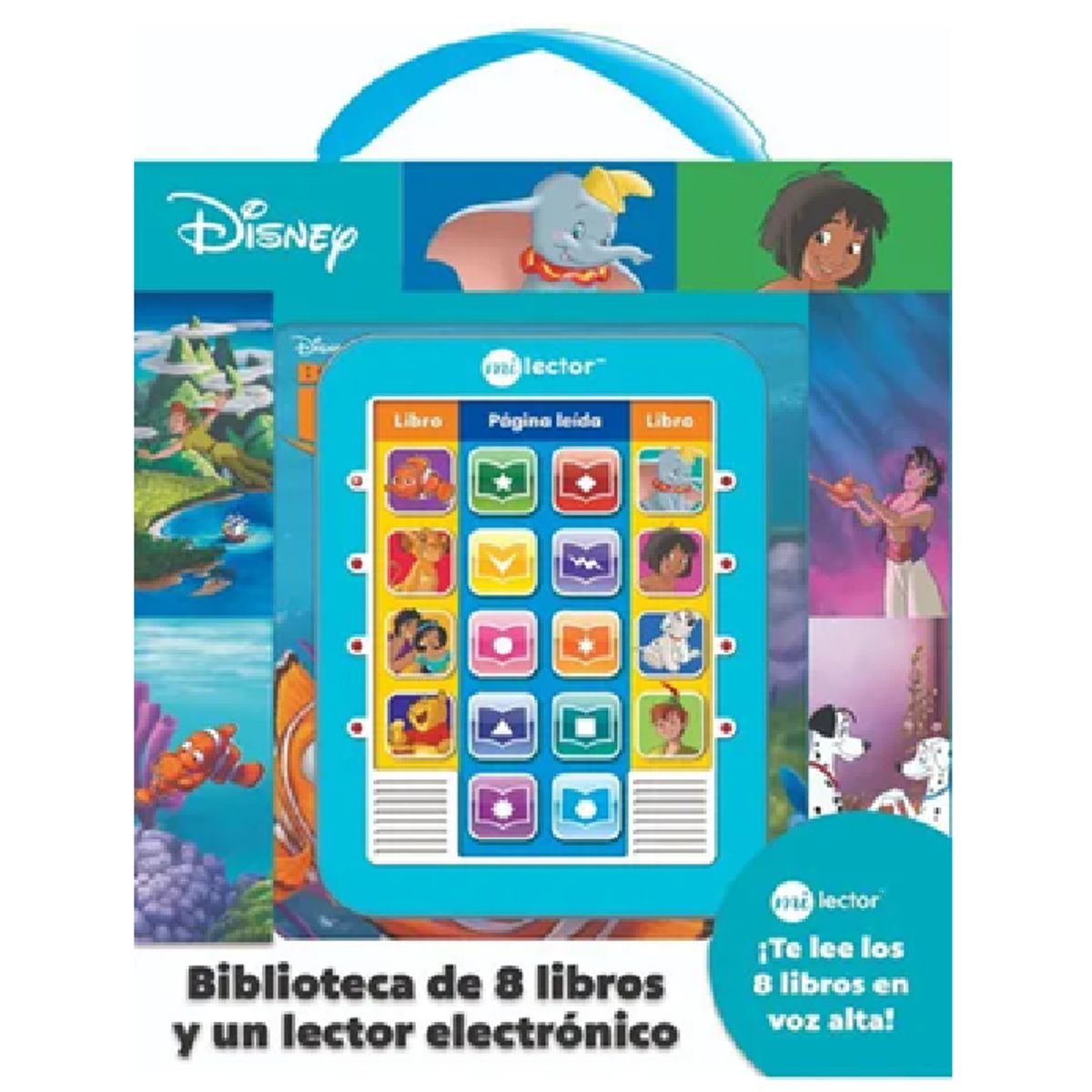 PI KIDS - Mi Lector Disney Clásicos. Biblioteca de 8 Libros y Lector Electrónico