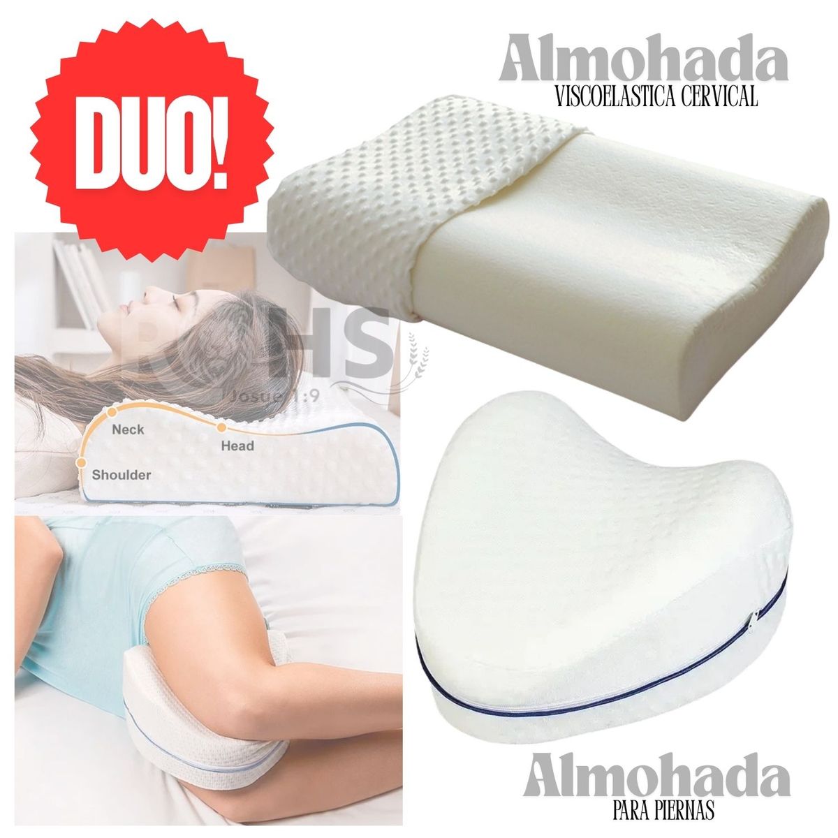 OEM - Almohada Cervical + Almohada Para Piernas