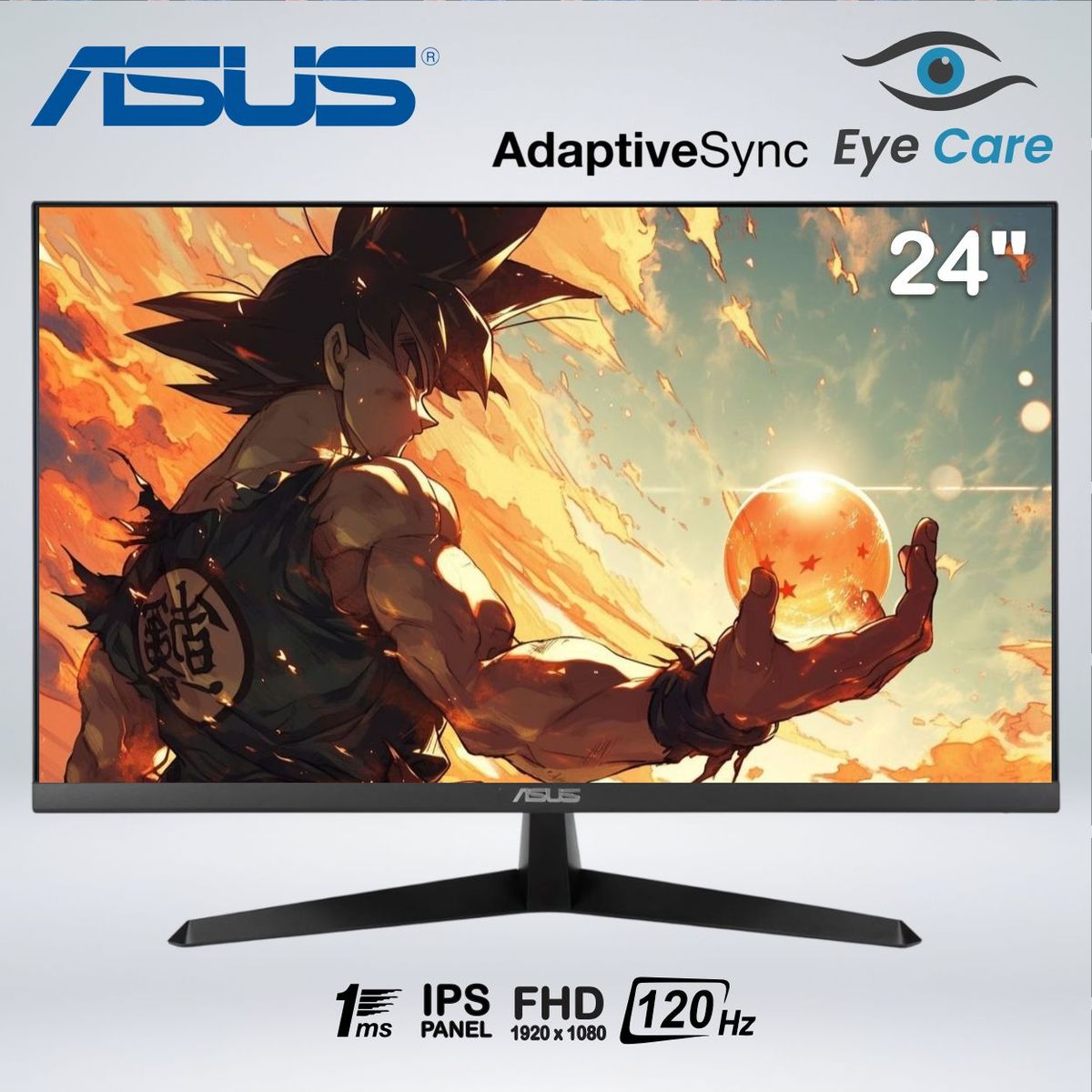 ASUS - MONITOR GAMER VY249HGR FULL HD 24 " IPS 120hz 1ms SIN PARPADEO EYE CARE