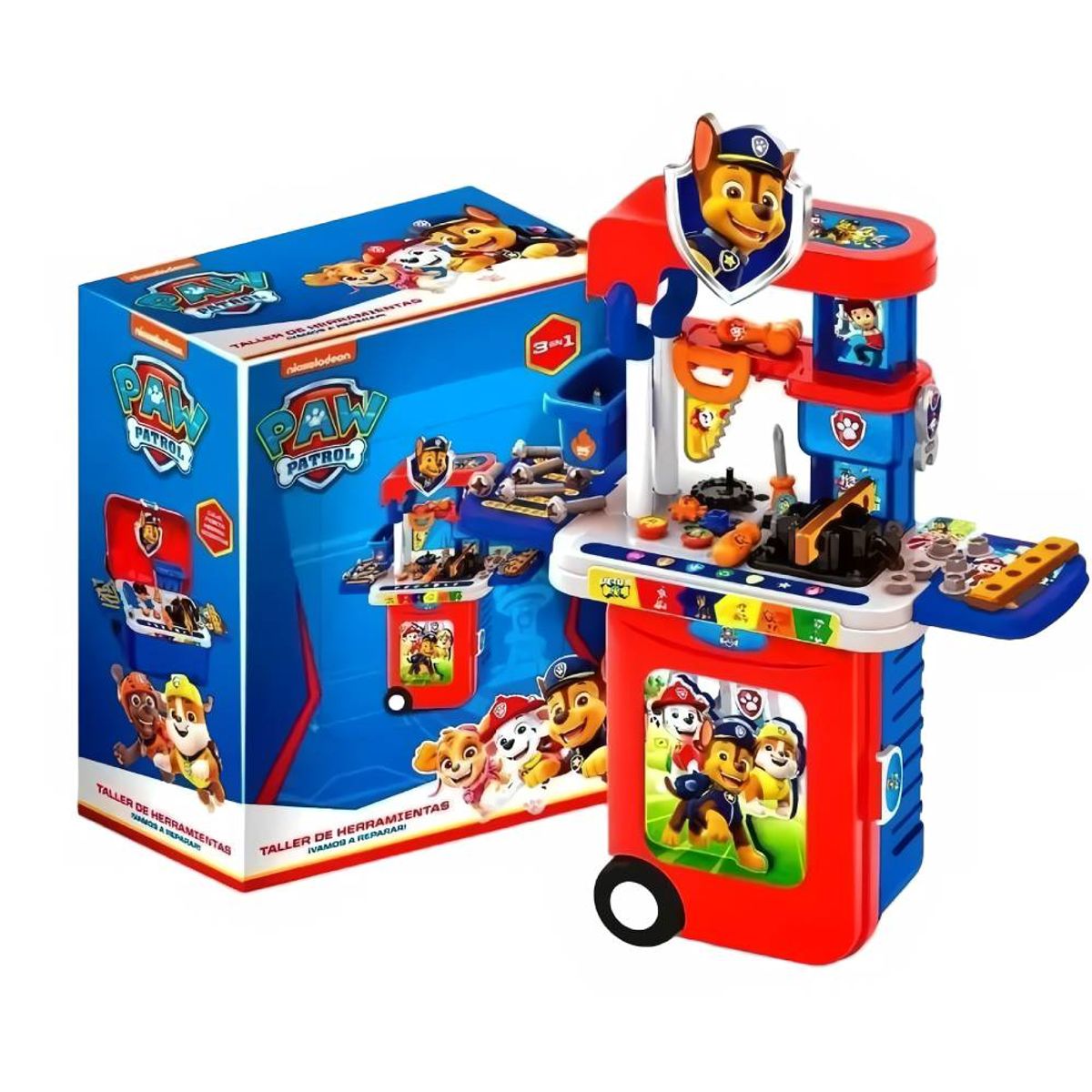 GENERICO - Maleta de Herramientas de Juguete 3 en 1 Paw Patrol