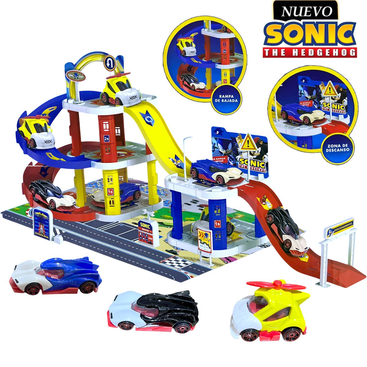 SONIC - Juguete Set de Pista Estacionamiento de Sonic 5708A
