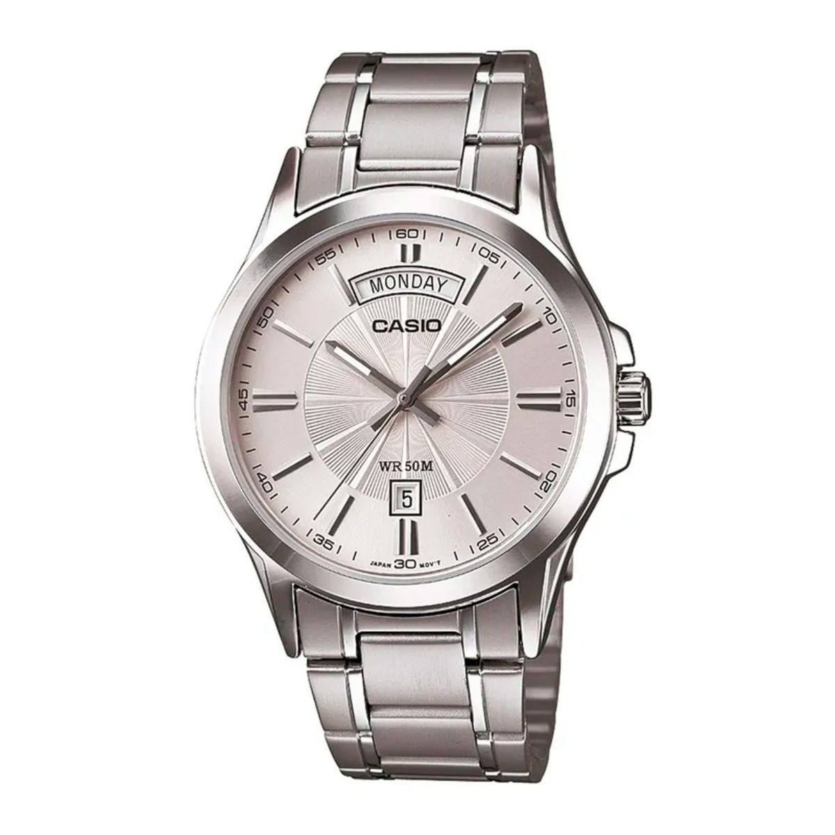 CASIO - MTP-1381D - RELOJES CASIO PARA HOMBRE ACERO BLANCO - CAS-73