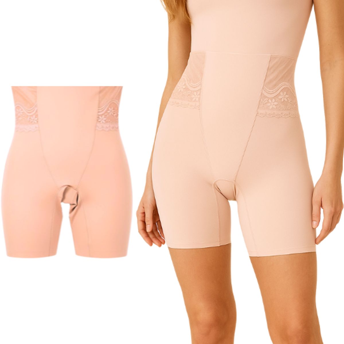 GENERICO - Short Faja Moldeador Beige Rosa talla XXL