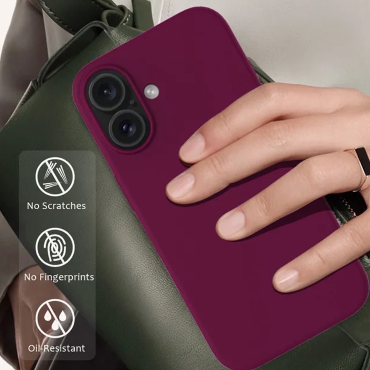 CASE - Case de Silicona Para Iphone 17 - Guinda