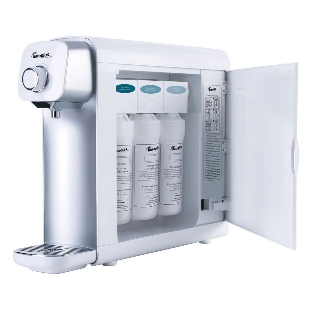 ROTOPLAS - Purificador y Alcalinizador de Agua Rotoplas + 3 Cartuchos