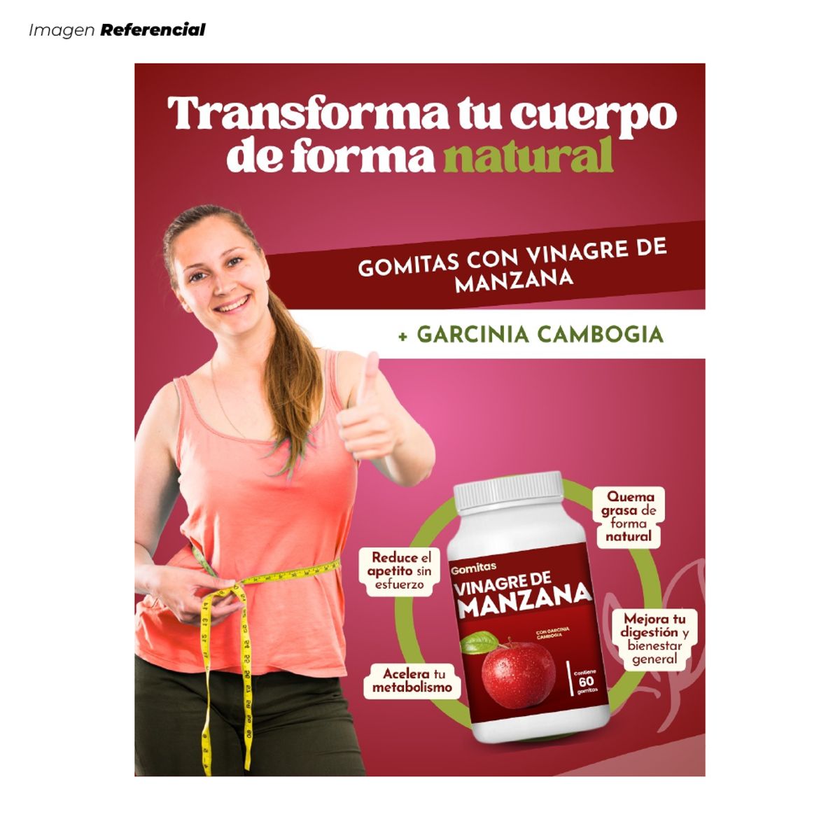GENERICO - Gomitas con Vinagre de Manzana + Garcinia Cambogia DR Food