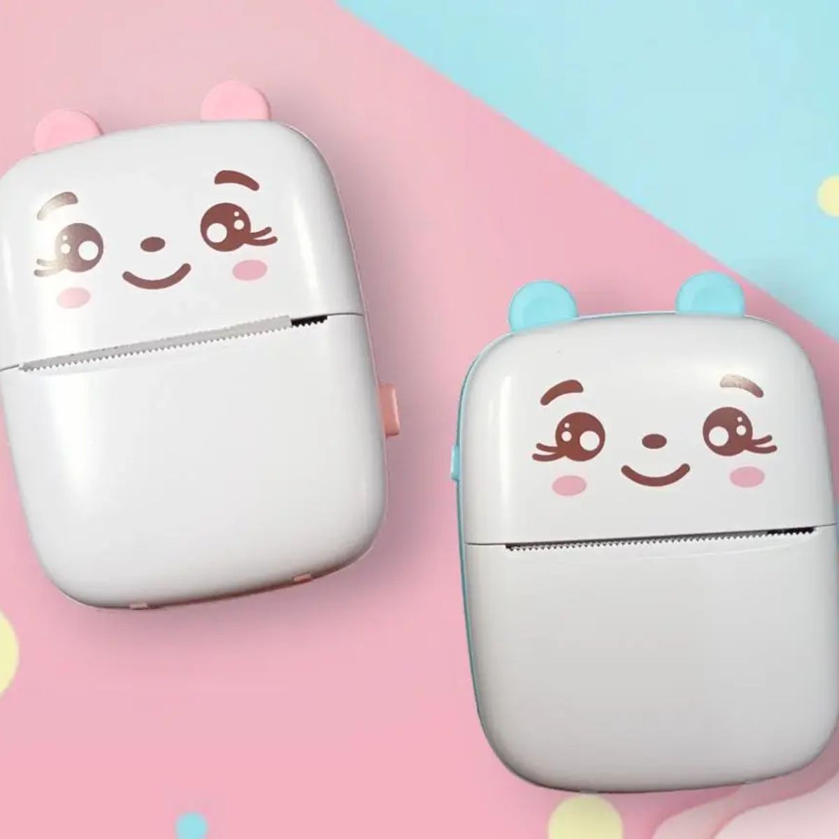 GENERICO - Mini Impresora Térmica Kawaii Bluetooth - Celeste