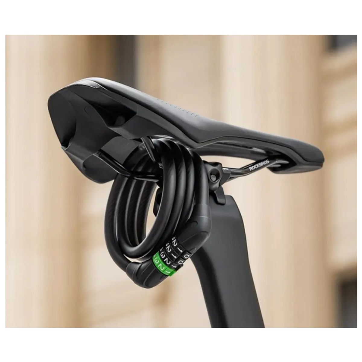 ROCKBROS - ROCKBROS-Cadena candado portátil antirrobo para bicicleta motocicleta Scooter Eléctrico