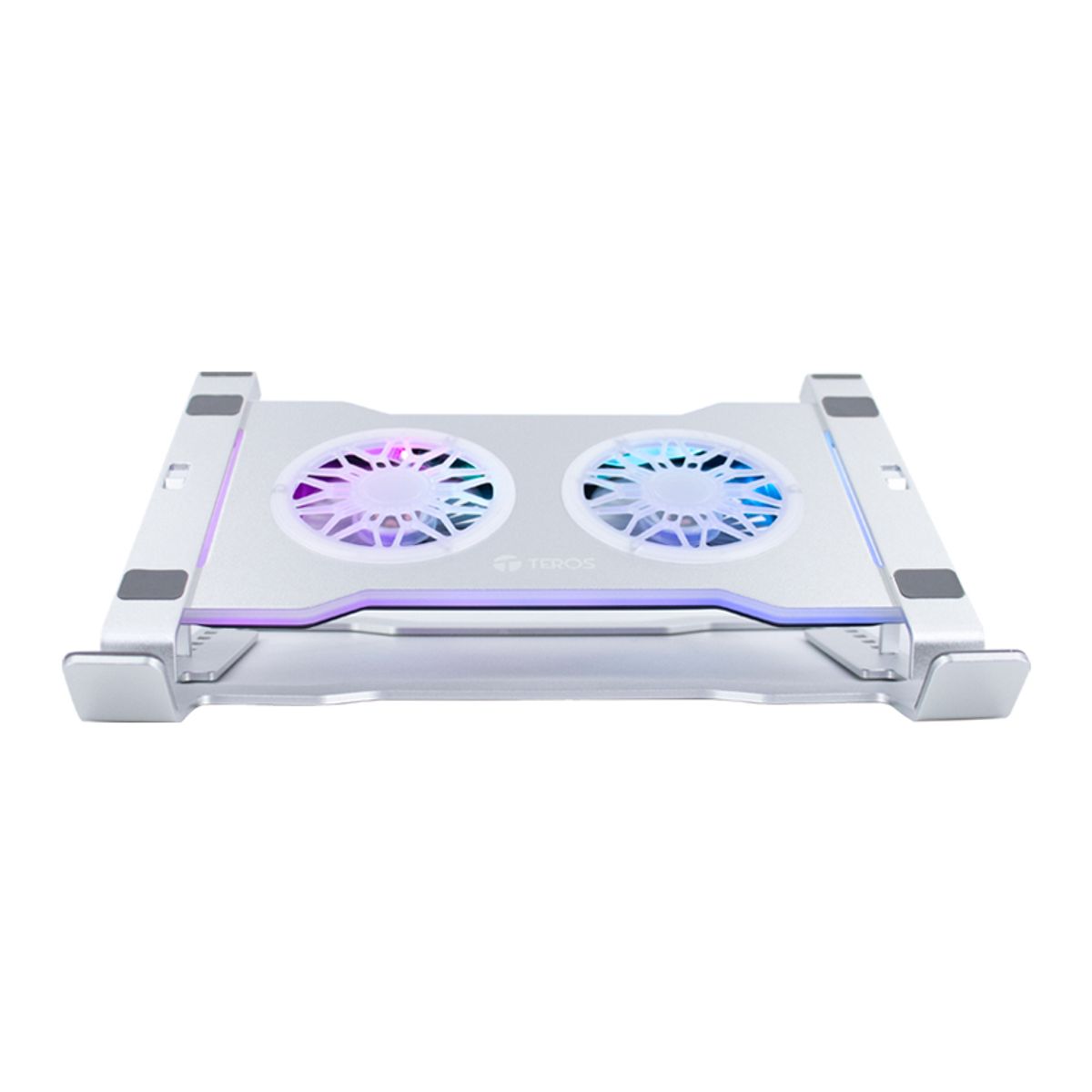 TEROS - Cooler para notebook TEROS TE-7135N soporta tablets y notebooks de 9 hasta 16 plateado