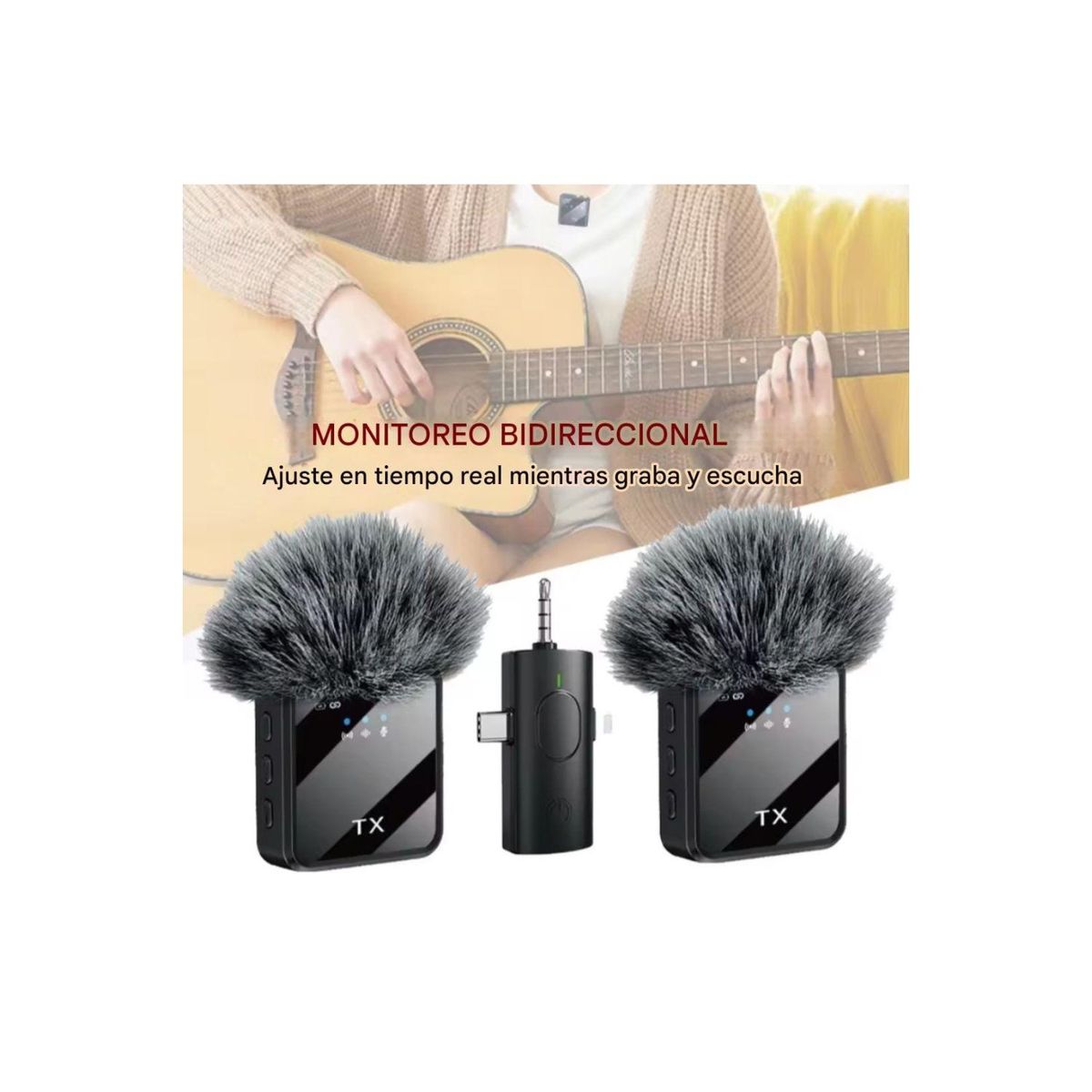 OEM - Micrófonos Inalámbricos Carga Portátil Con Cancelación De Ruido