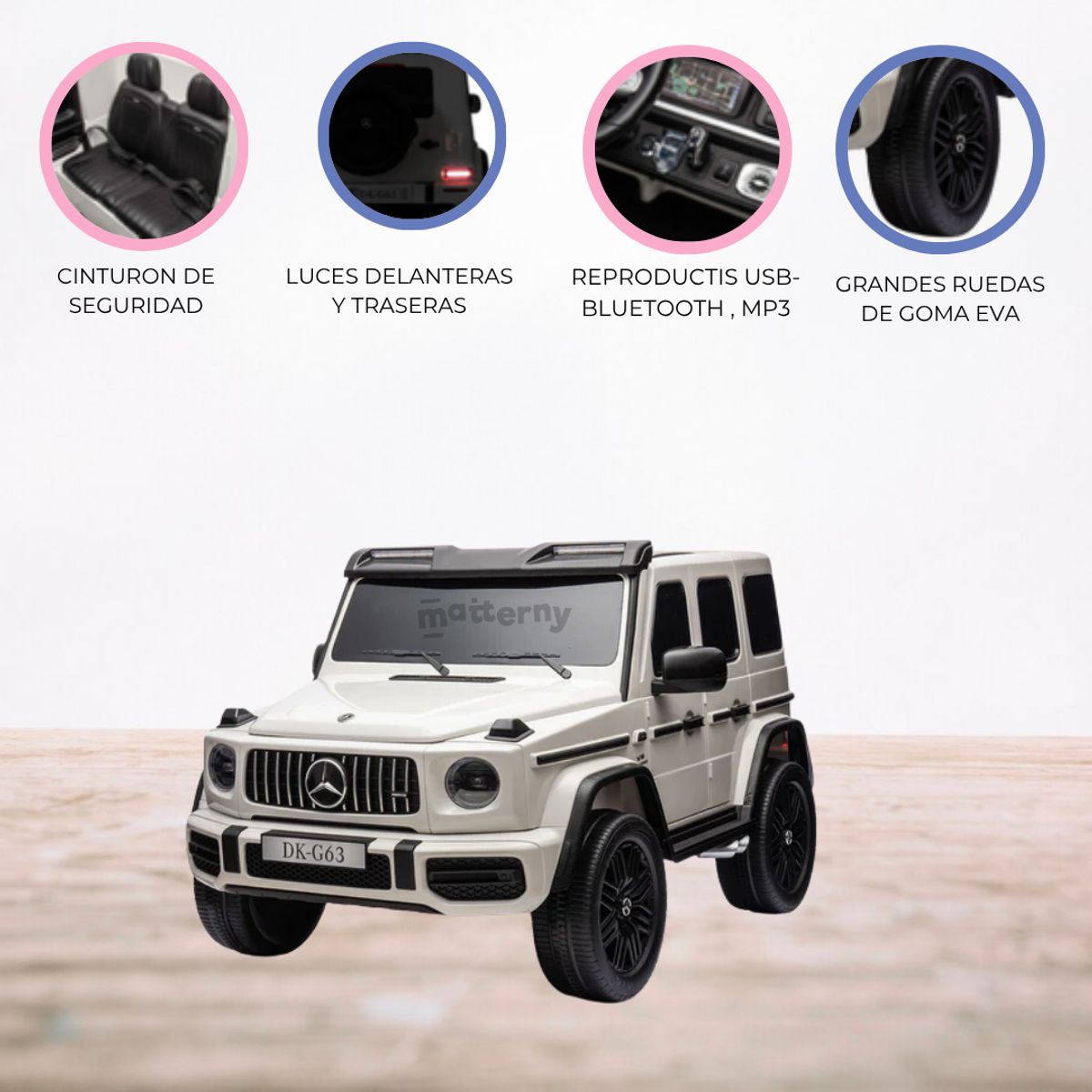 MERCEDES BENZ - Carro a Batería 4 x 4 «AMG G63» White