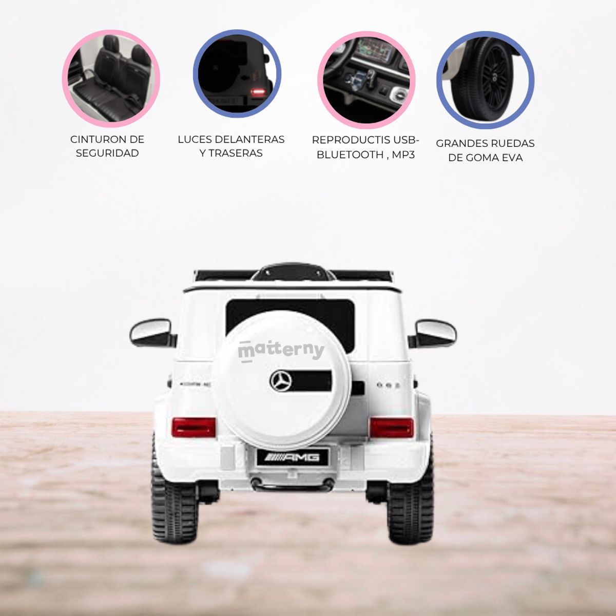 MERCEDES BENZ - Carro a Batería 4 x 4 «AMG G63» White