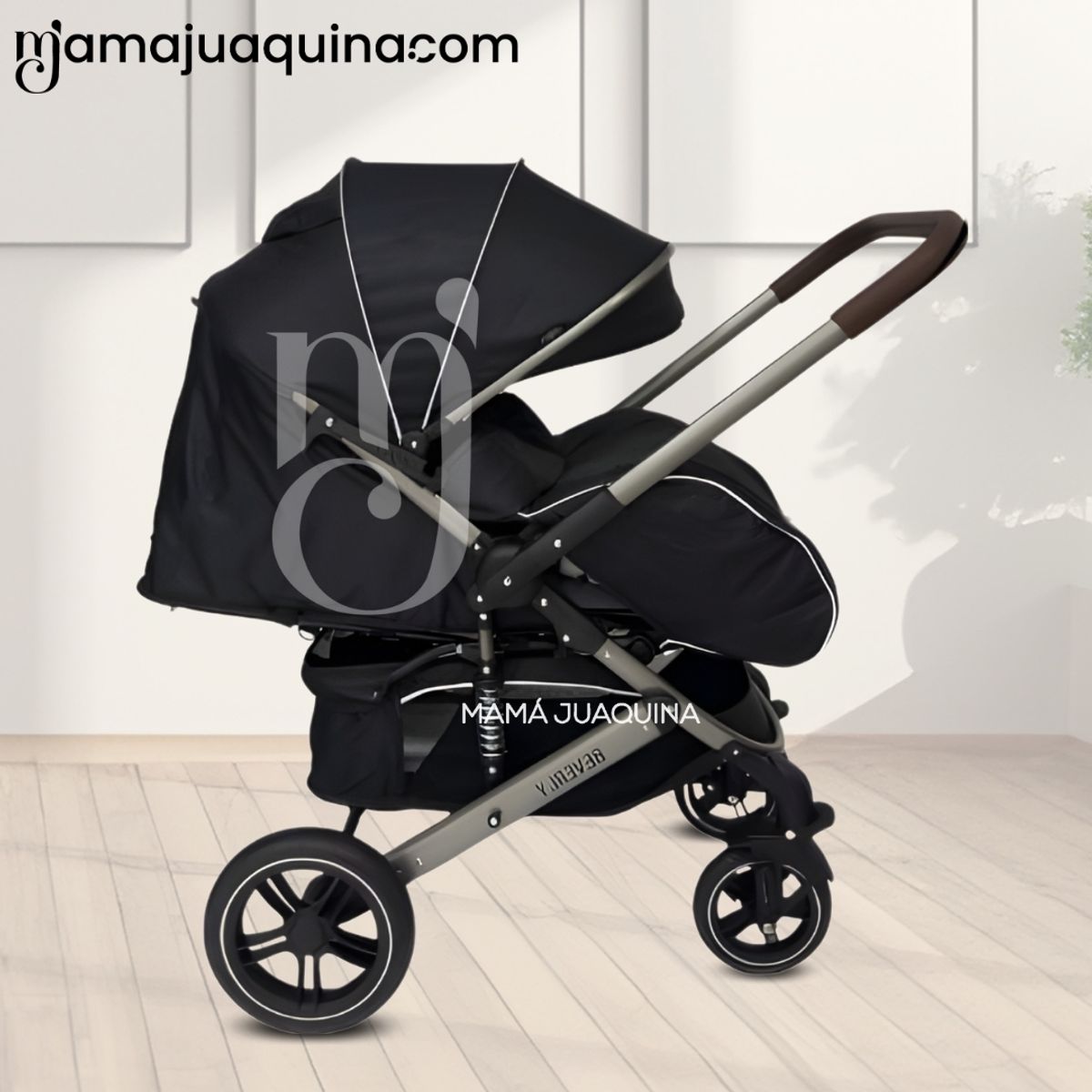 Baby - Coche Cuna para Bebés «BEVERLY» Edición Limitada Black